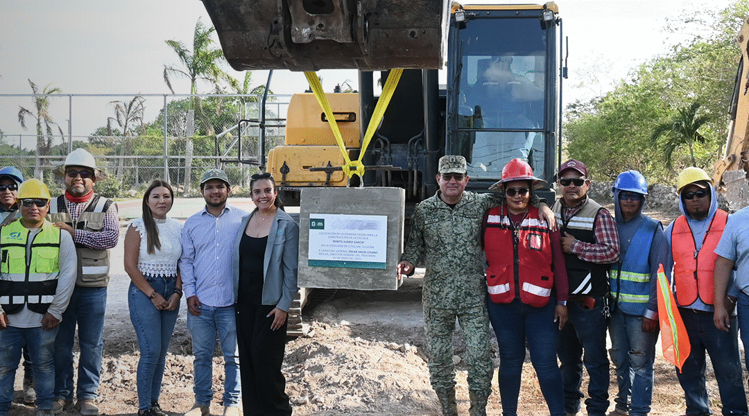 Coloca Tren Maya primera piedra para construcción de Escuela Primaria en la comunidad de Citilcum, Yucatán